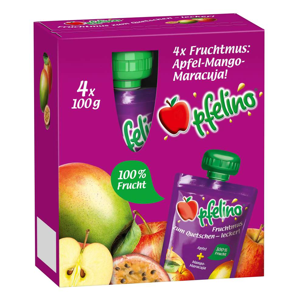Produktabbildung Spreewaldhof Fruchtmus Apfelino, 4 x 100 g