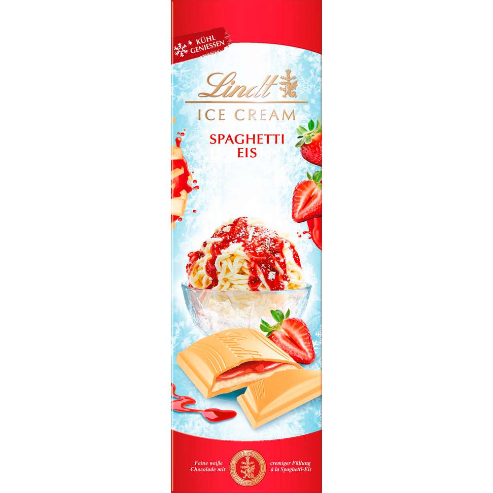Produktabbildung Lindt Tafelschokolade, Spaghetti-Eis