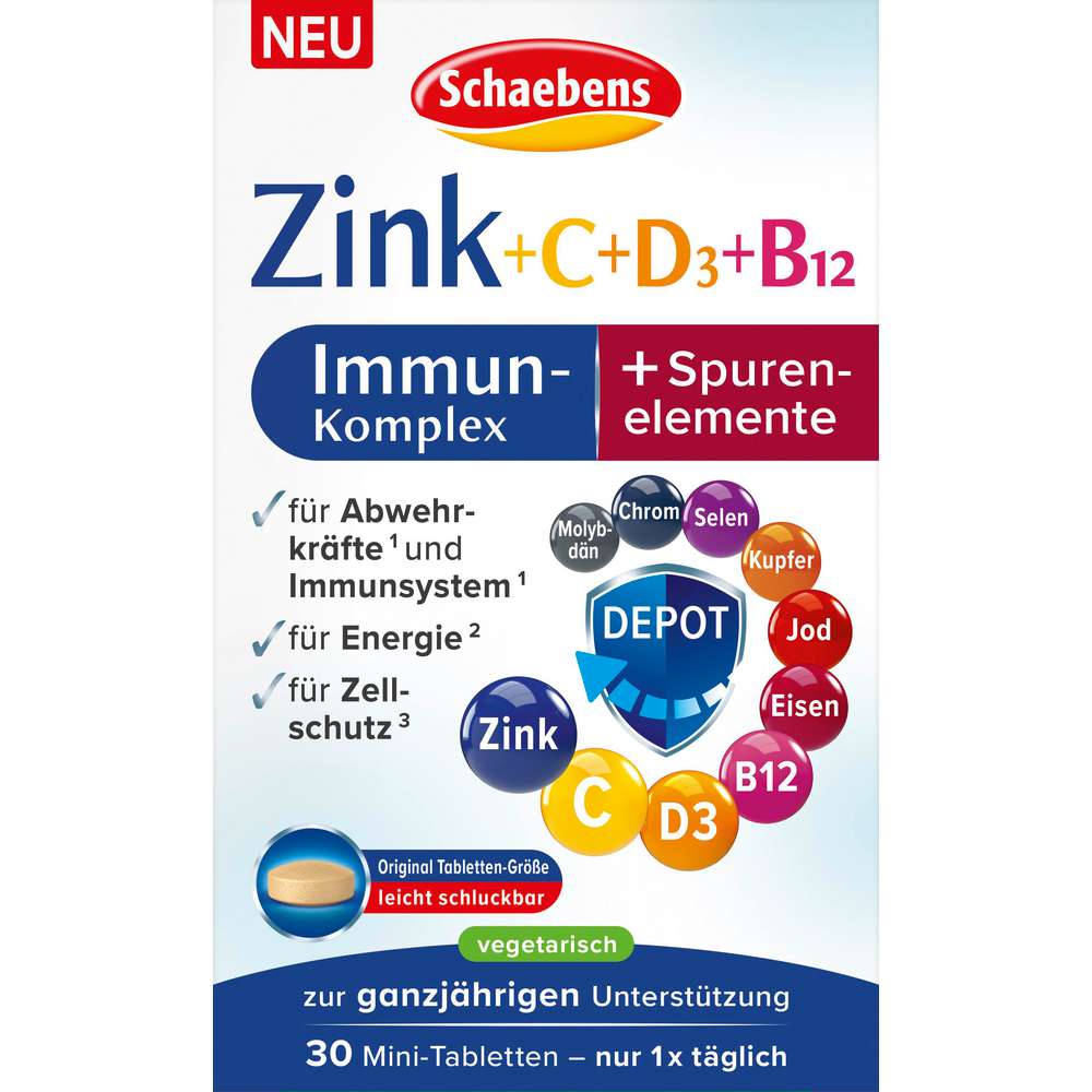 Produktabbildung Schaebens Immun-Kur, Zink + Spurenelemente, Mini-Tabletten