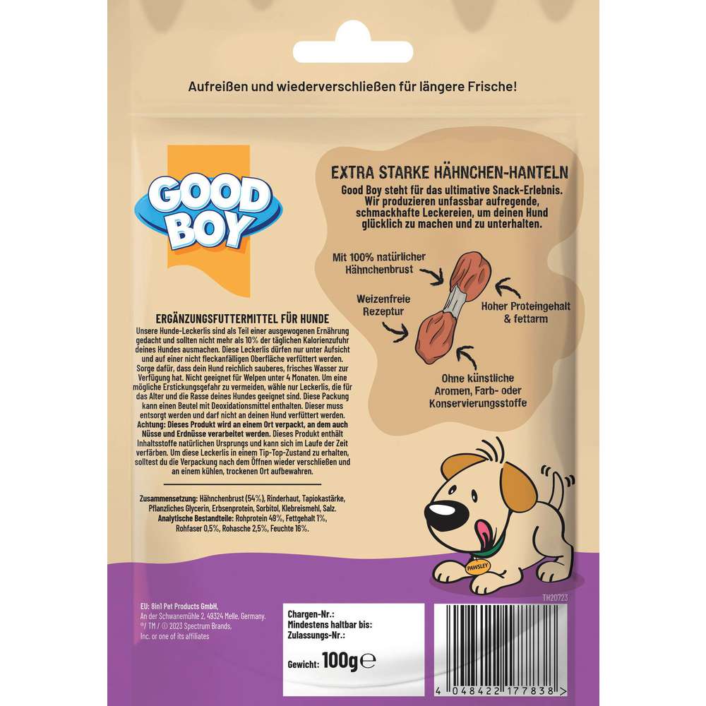 Produktabbildung Good Boy Hunde-Snack Hanteln, Hähnchen