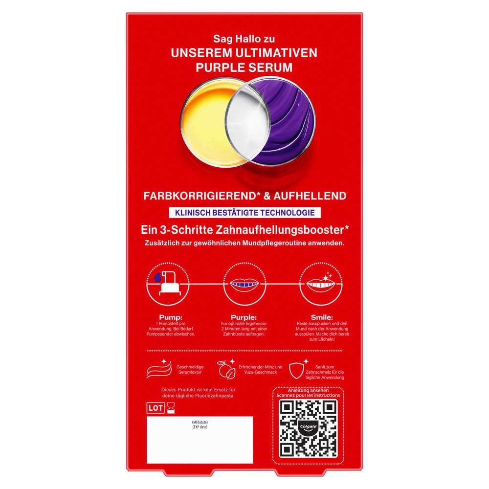 Produktabbildung Colgate Serum Max White Purple