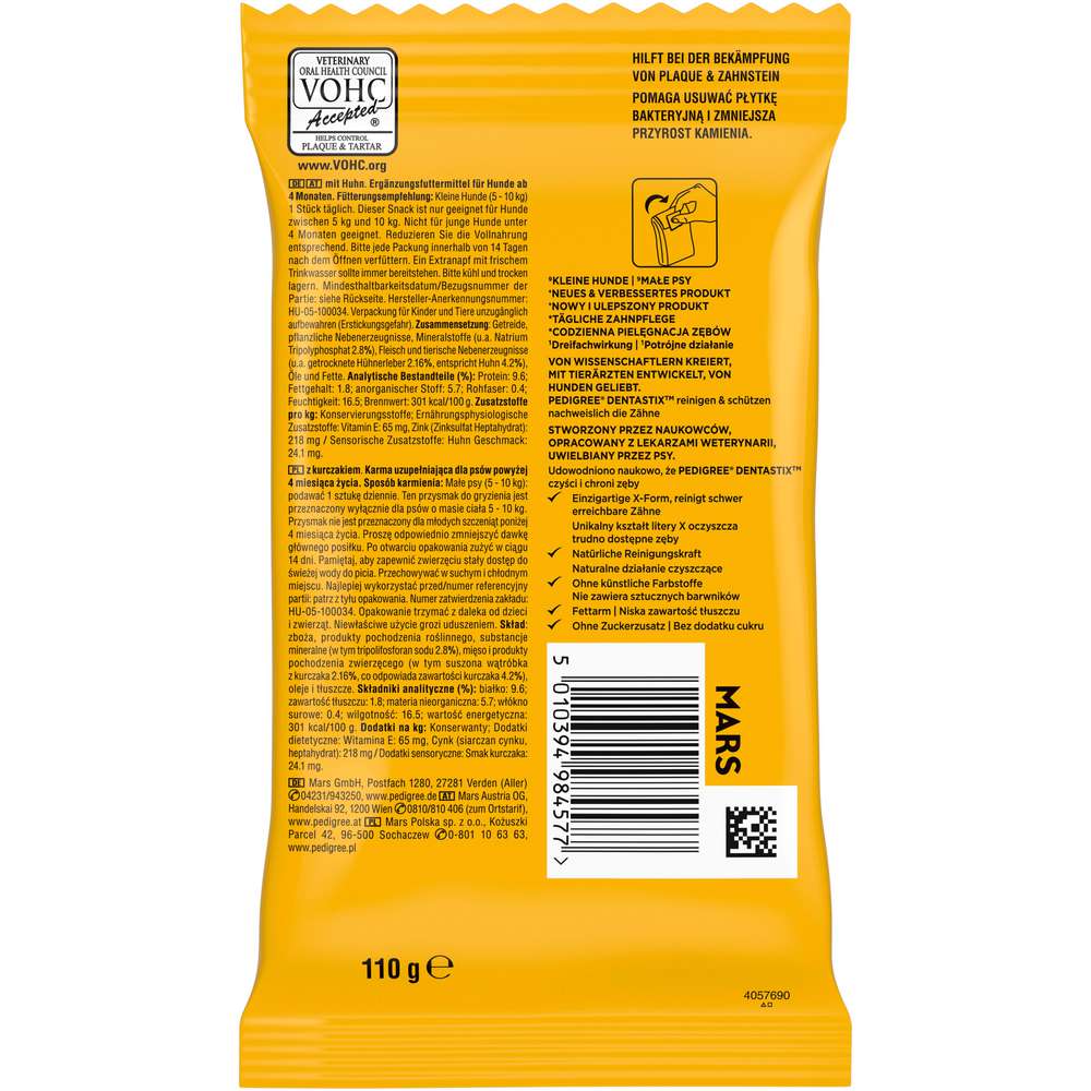 Produktabbildung Pedigree Hunde-Snack Denta Stix klein
