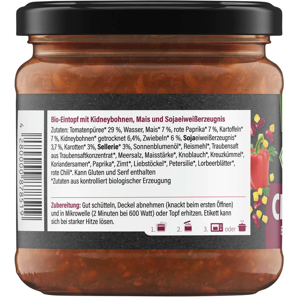 Produktabbildung Little Lunch Bio-Eintopf Chili Sin Carne, vegan