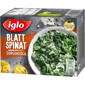 Blatt-Spinat mit Gorgonzola