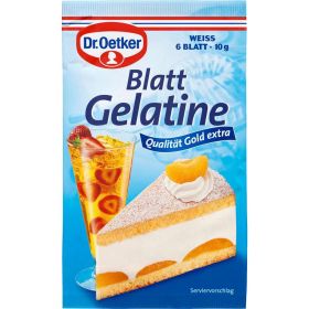 Blattgelatine, Weiß