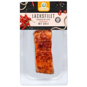 Lachsfilet gebacken mit Haut, Chili