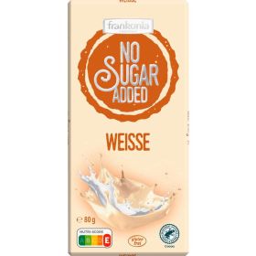 Tafelschokolade No Sugar Added Weiße