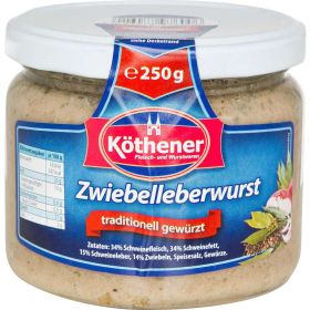 Zwiebelleberwurst, traditionell gewürzt