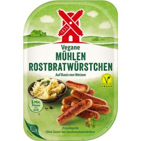 Fleischalternative "vegane Mühlenbratwurst"