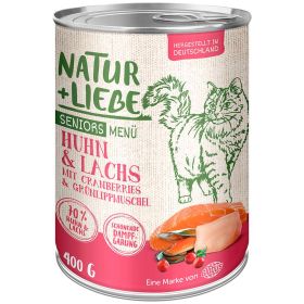 Link zu  Katzen Nassfutter Seniors Menü, Huhn/Lachs/Cranberries/Grünlippmuschel