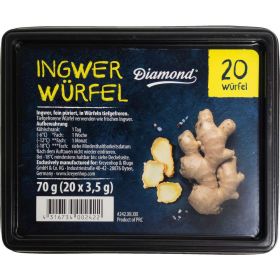 Ingwer-Würfel, tiefgekühlt