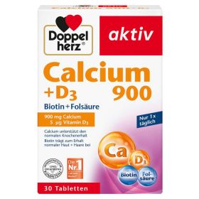 Calcium 900 + D3 + Biotin + Folsäure Kapseln