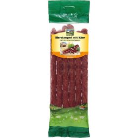 Bierstangerl mit Käse, Kochsalami Art