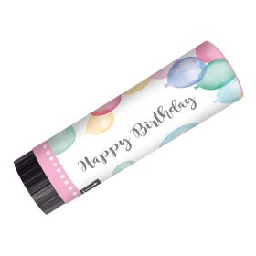 Konfettikanonen Happy Birthday Pastel