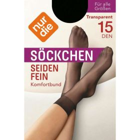 Socken Seidenfein 15 den, schwarz, onesize