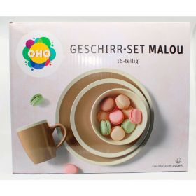 Geschirr-Set Malou, hellbraun