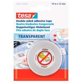 Doppelseitiges-Klebeband, Transparent, 10m x 12mm