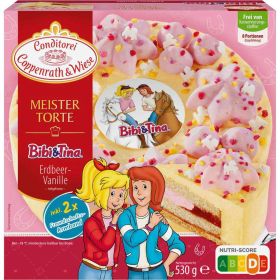 Meistertorte Bibi & Tina Erdbeer-Vanille. tiefgekühlt