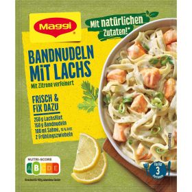 Gewürzmischung Fix, Bandnudeln mit Lachs 100 % natürliche Zutaten