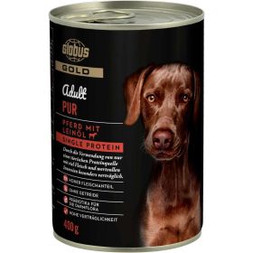 Hunde-Nassfutter mit Pferd und Leinöl