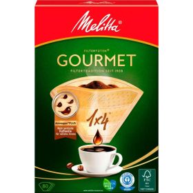 Kaffee-Filtertüten "1x4 Gourmet", Aromapor Plus, naturbraun