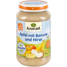 Babynahrung Apfel mit Banane & Hirse, ab 6. Monat