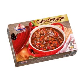 Gulaschsuppe mit frischem Rindfleisch, tiefgekühlt
