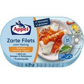 Zarte Heringfilets, Balance Gemüse-Ingwer