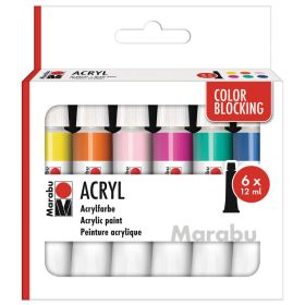 Acrylfarben, 6er Set Color Blocking