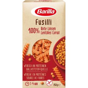 Fusilli, rote Linsen Pasta