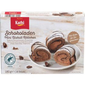 Mini Biskuit Röllchen, Schokolade