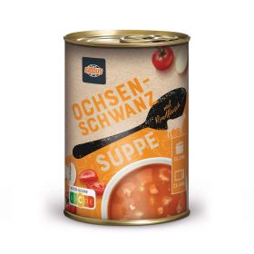 Ochsenschwanz Suppe, mit Rindfleisch