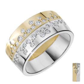 Ring 925 bicolor mit Zirkonia