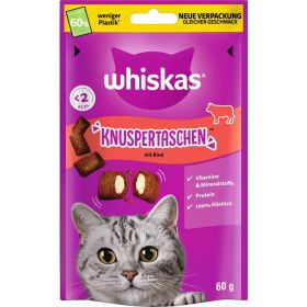 Katzen-Snacks Knuspertaschen, Rind
