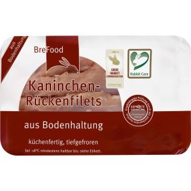 Kaninchenrückenfilet aus Bodenhaltung, tiefgekühlt