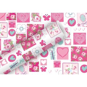 Geschenkpapier 2 m x 70cm So sweet rosa