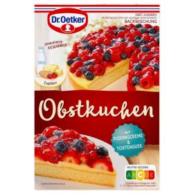 Backmischung, Obstkuchen