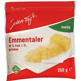 Jeden Tag Geriebener Käse, je 250 g