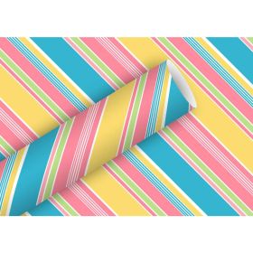 Geschenkpapier 2mx70cm Chicago blau-rosa