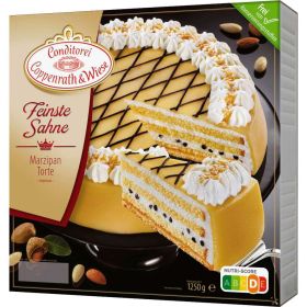 Feinste Sahne Torte Marzipan, tiefgekühlt