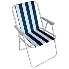 Camping Klappstuhl blau/weiß