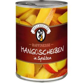 Mangoscheiben in Spalten