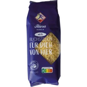 Suppennudeln, Buchstaben