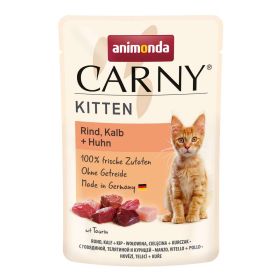 Katzen-Nassfutter Kitten, Rind/Kalb/Huhn