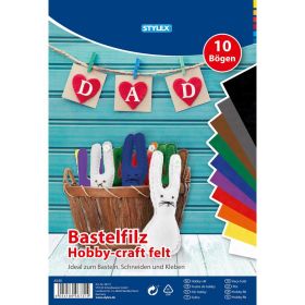 Bastelfilz Bogen, sortiert