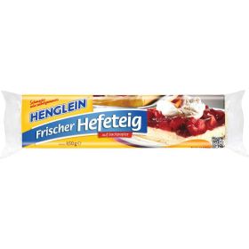 Frischer Hefeteig für Blechkuchen