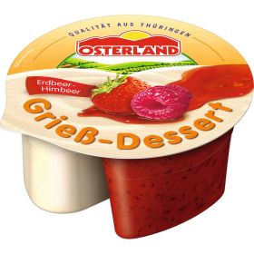 Grieß-Dessert, Erdbeer-Himbeer