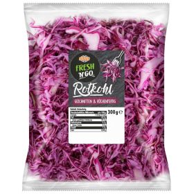 Rotkohl, geschnitten