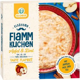 Flammkuchen Elsässer, mit Apfel & Zimt