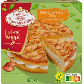 Mandel-Bienenstich-Torte, Vegan